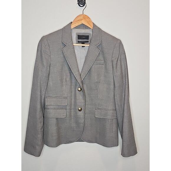J. Crew Jackets & Blazers - J. Crew Women's Gray Wool Blend Schoolboy‎ 2-Button Blazer Jacket Size 6